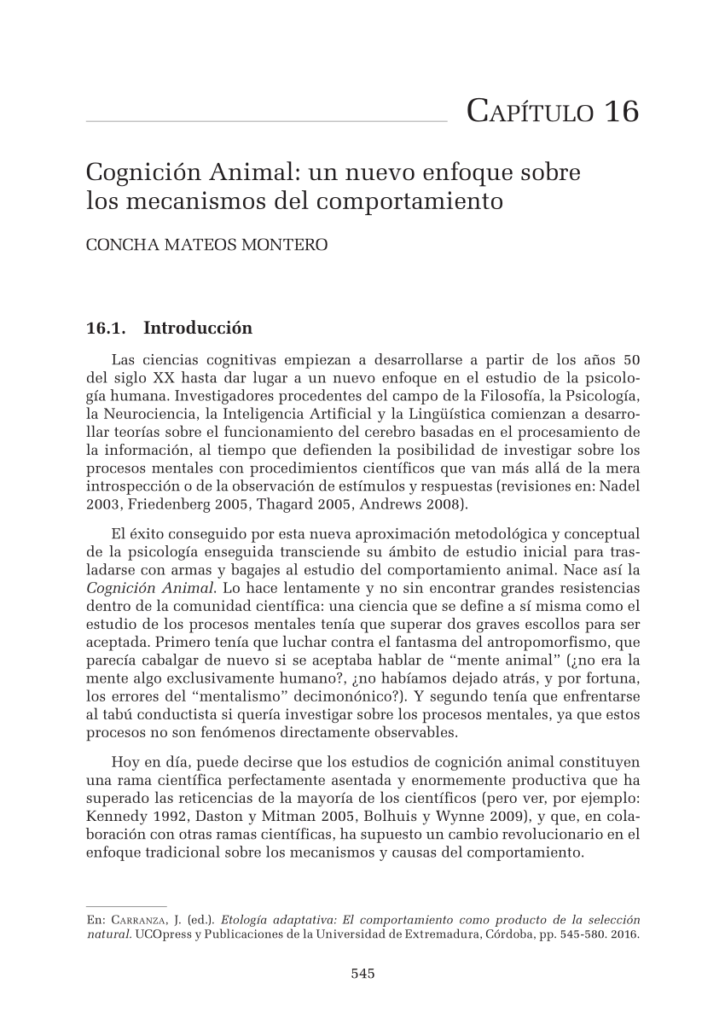 Mecanismos de aprendizaje en animales: cognición y comportamiento